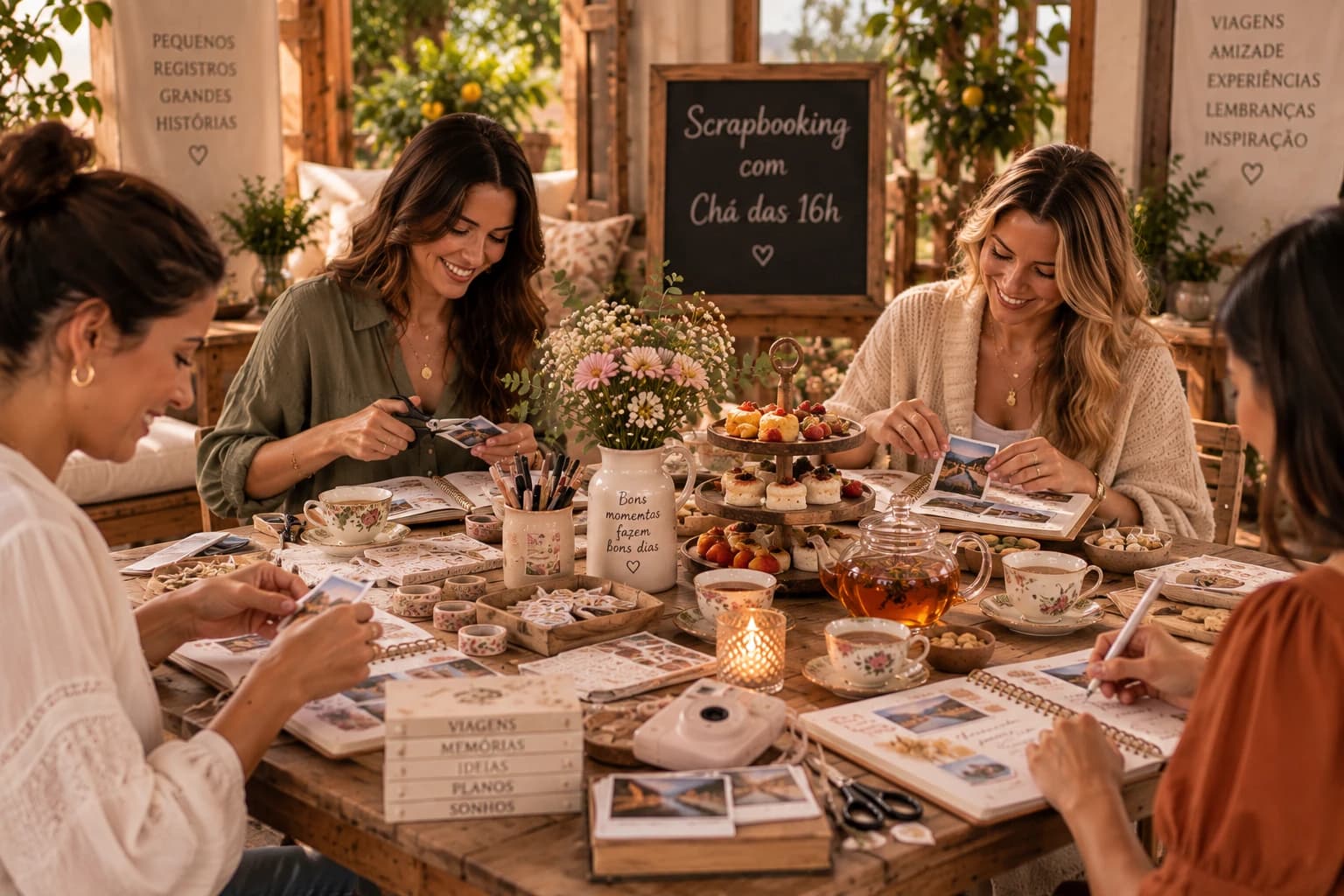 Scrapbooking com Chá das 16h